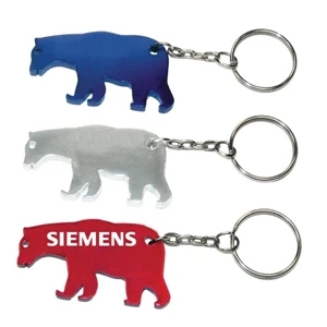 Bear shape bottle opener keychain