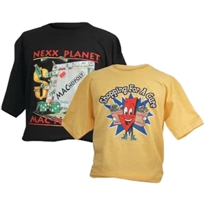 100% 6.1 oz cotton short sleeve t-shirt