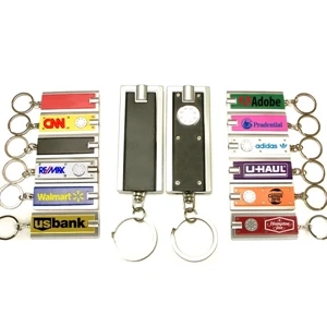 Super bright LED flashlight  swivel keychain