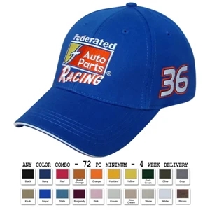 Cap with 14,000 FREE Embroidery Stitches in 3 Locations