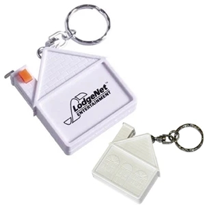 House Shaped Tape Measure Keychain
