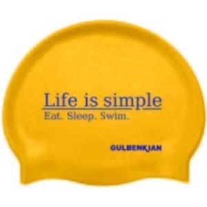 Life is Simple Eat, Sleep, Swim" Silicone cap